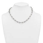 Polished Stainless Steel Paperclip Chain Necklace 8mm