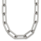 Polished Stainless Steel Paperclip Chain Necklace 8mm