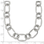 Polished Stainless Steel Open Link Chain Necklace 12.6mm