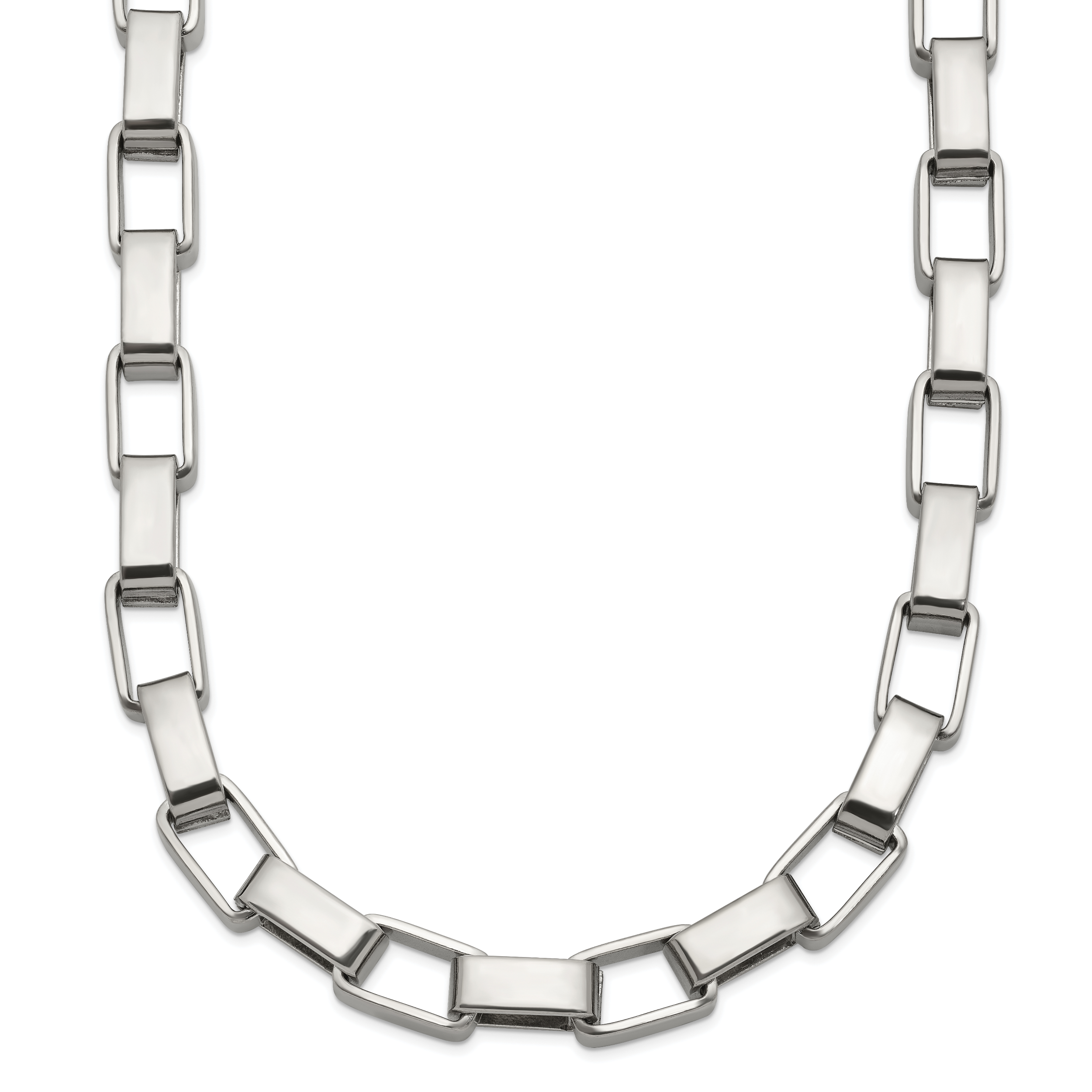 Chisel Stainless Steel Polished 22 inch Square Link Necklace Main image