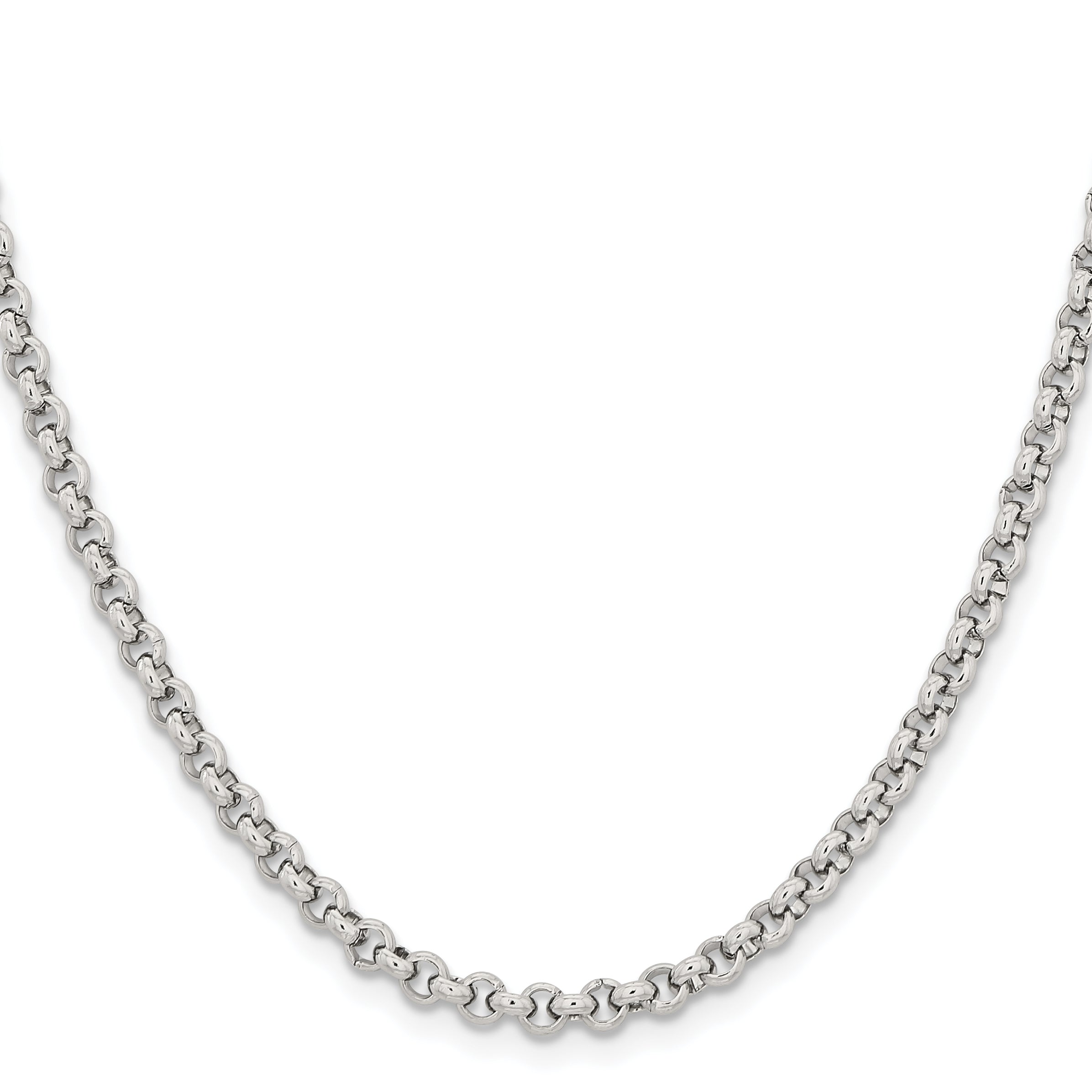 Stainless Steel Rolo Chain Necklace 3.9mm