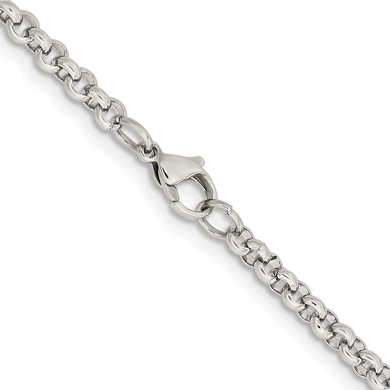 Stainless Steel Rolo Chain Necklace 3.9mm