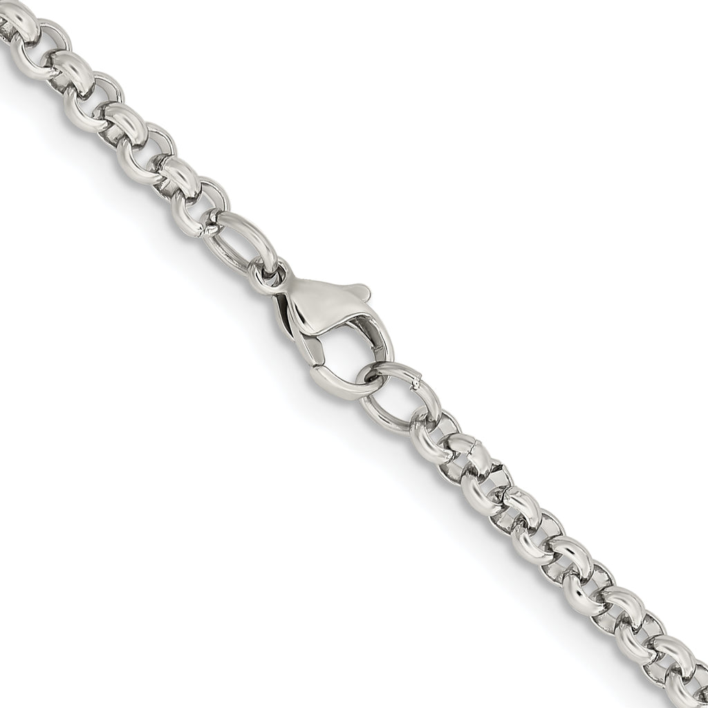 Chisel Stainless Steel Polished 3.9mm Rolo Chain