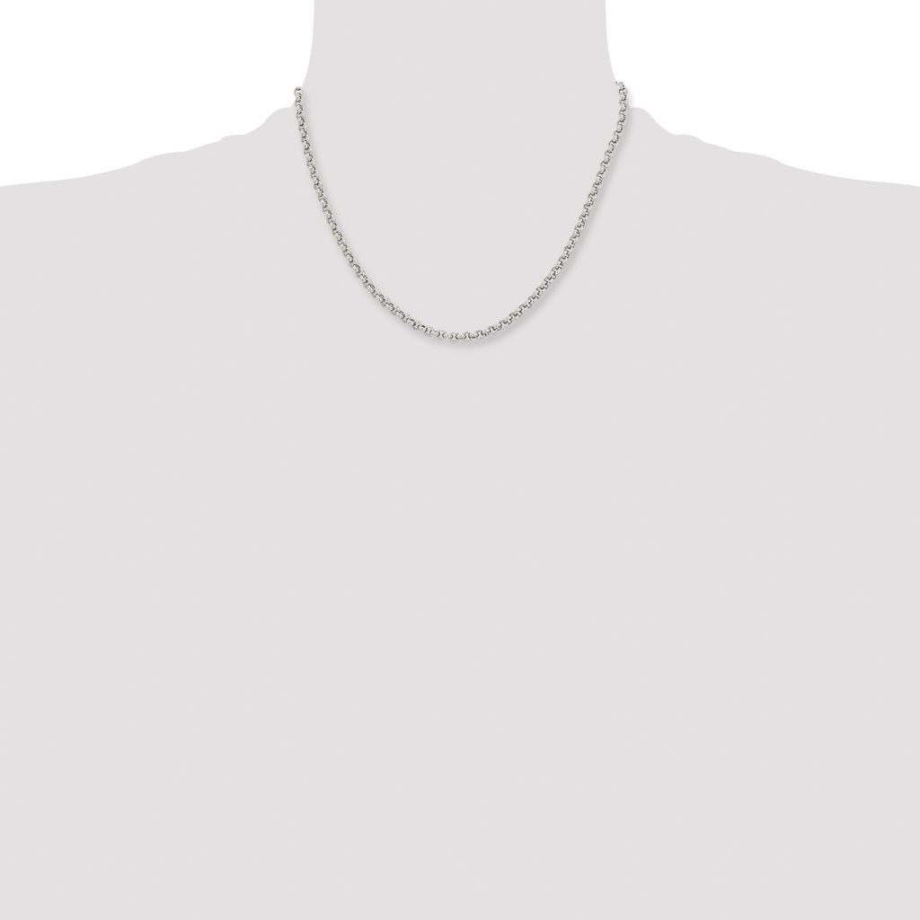 Stainless Steel Rolo Chain Necklace 3.9mm