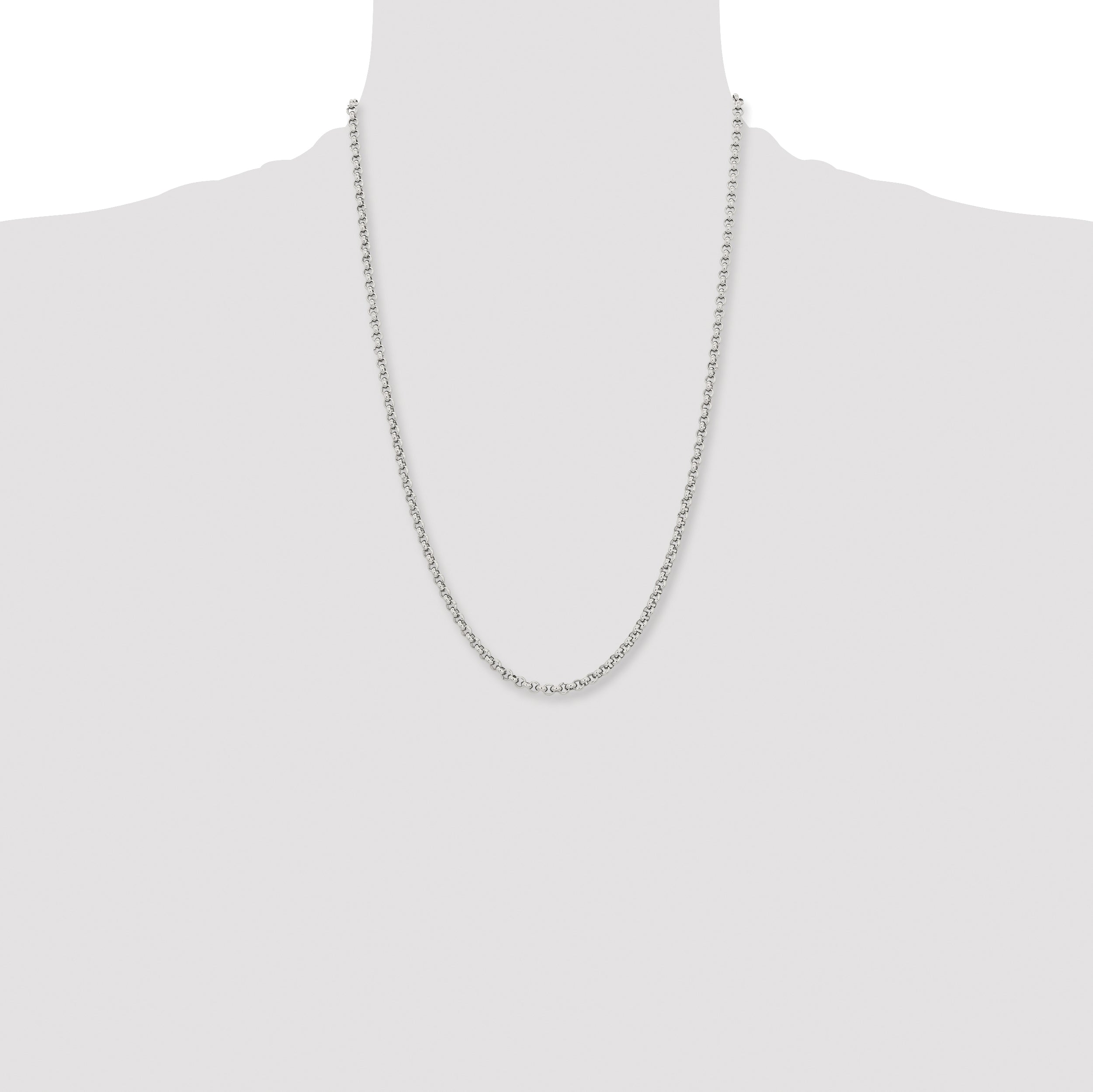 Chisel Stainless Steel Polished 3.9mm Rolo Chain