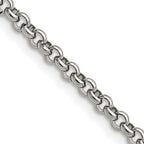 Stainless Steel Rolo Chain Necklace 3.9mm