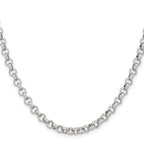 Stainless Steel Rolo Chain Necklace 4.6mm