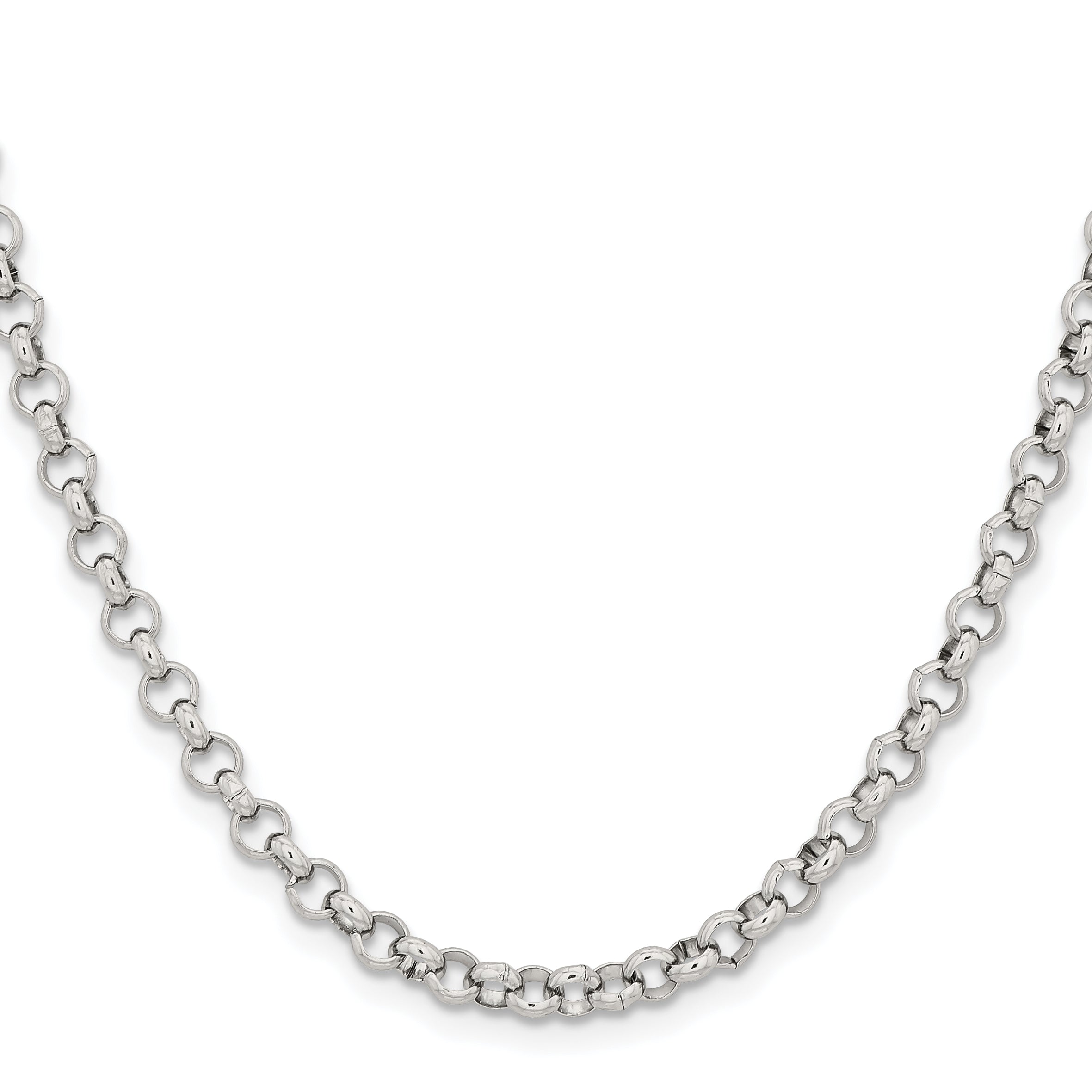 Stainless Steel Rolo Chain Necklace 4.6mm