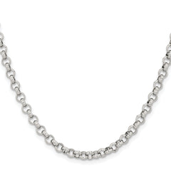 Chisel Stainless Steel Polished 4.6mm 24 inch Rolo Chain