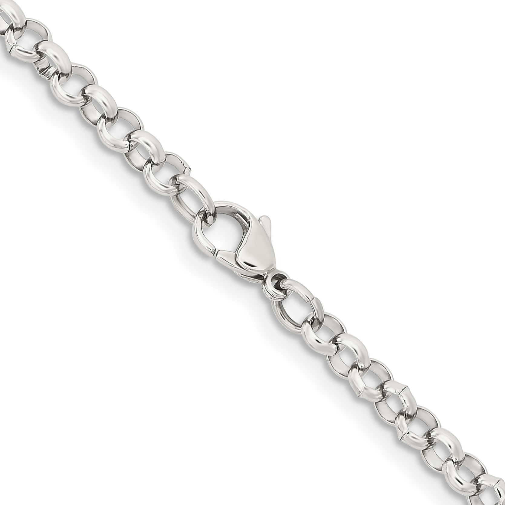 Stainless Steel Rolo Chain Necklace 4.6mm