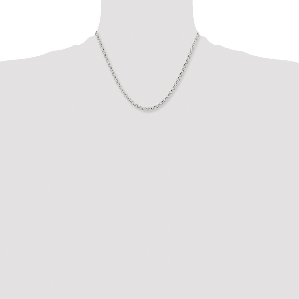 Stainless Steel Rolo Chain Necklace 4.6mm