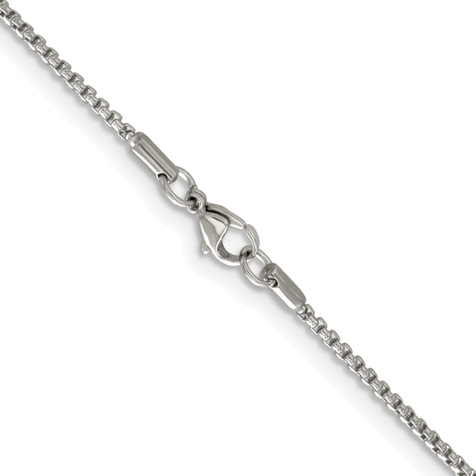 Chisel Stainless Steel Polished 2.2mm Rounded Box Chain