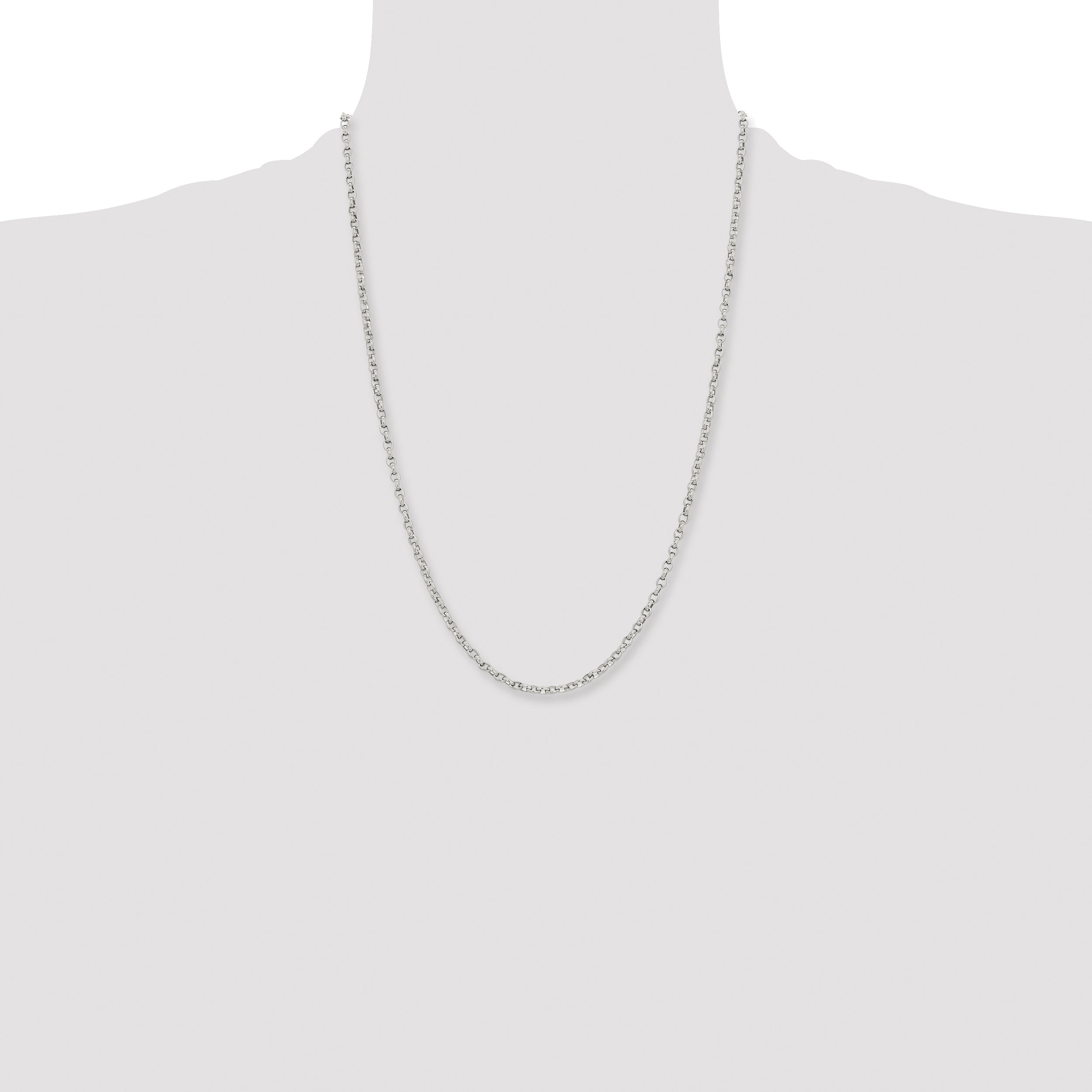 Chisel Stainless Steel Polished 3.2mm Cable Chain