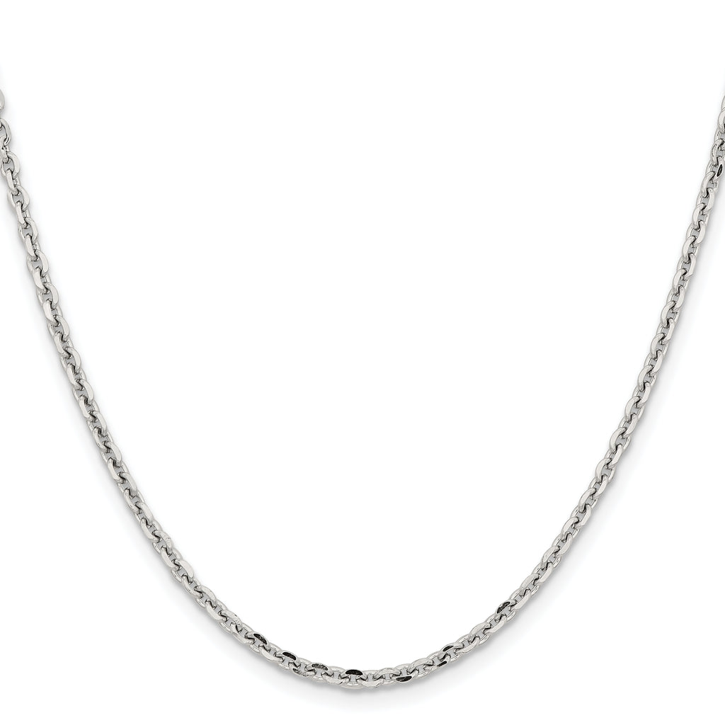 Stainless Steel Diamond-Cut Cable Chain Necklace 2.7mm