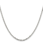 Stainless Steel Diamond-Cut Cable Chain Necklace 2.7mm