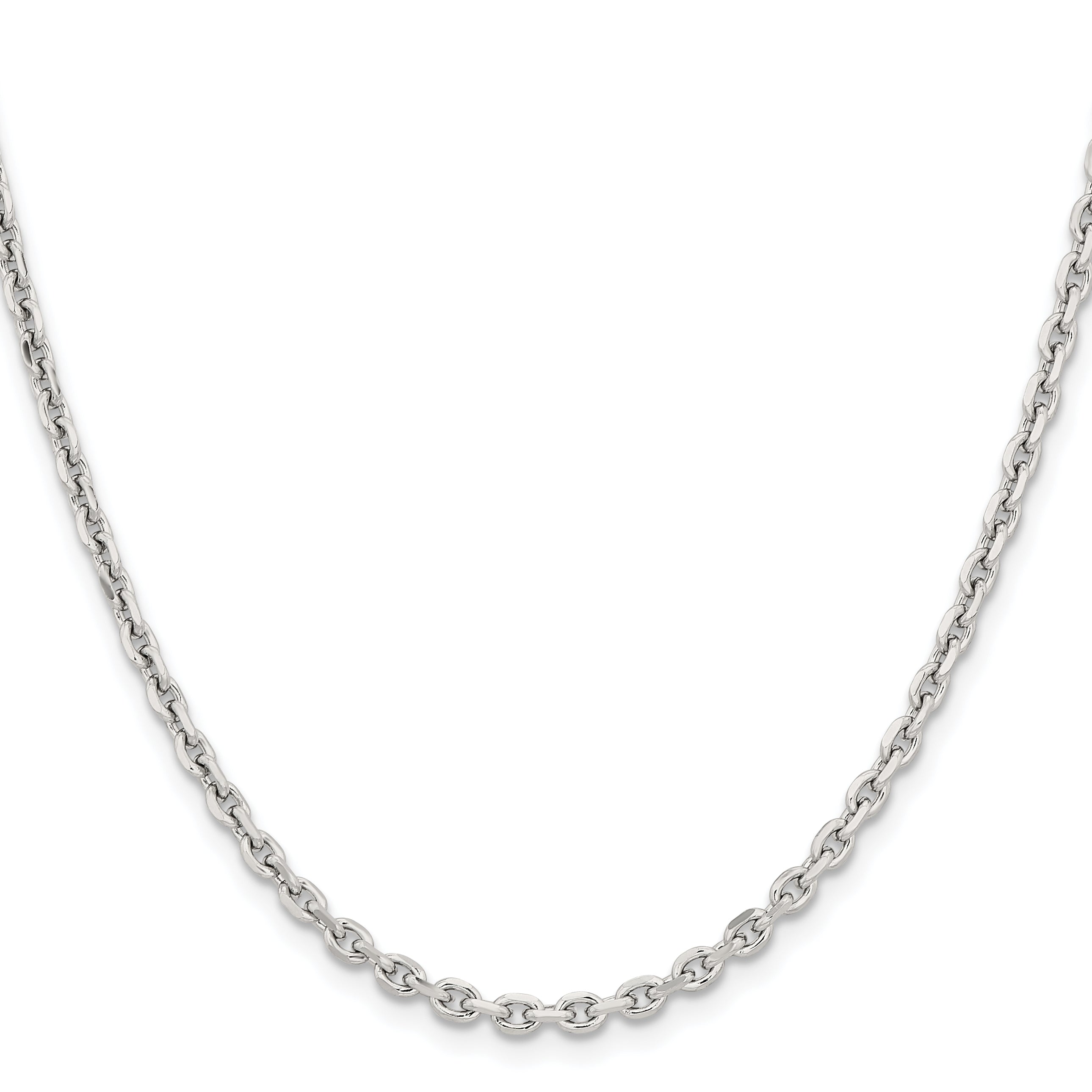 Stainless Steel Diamond-Cut Cable Chain Necklace 3.4mm Secondary image