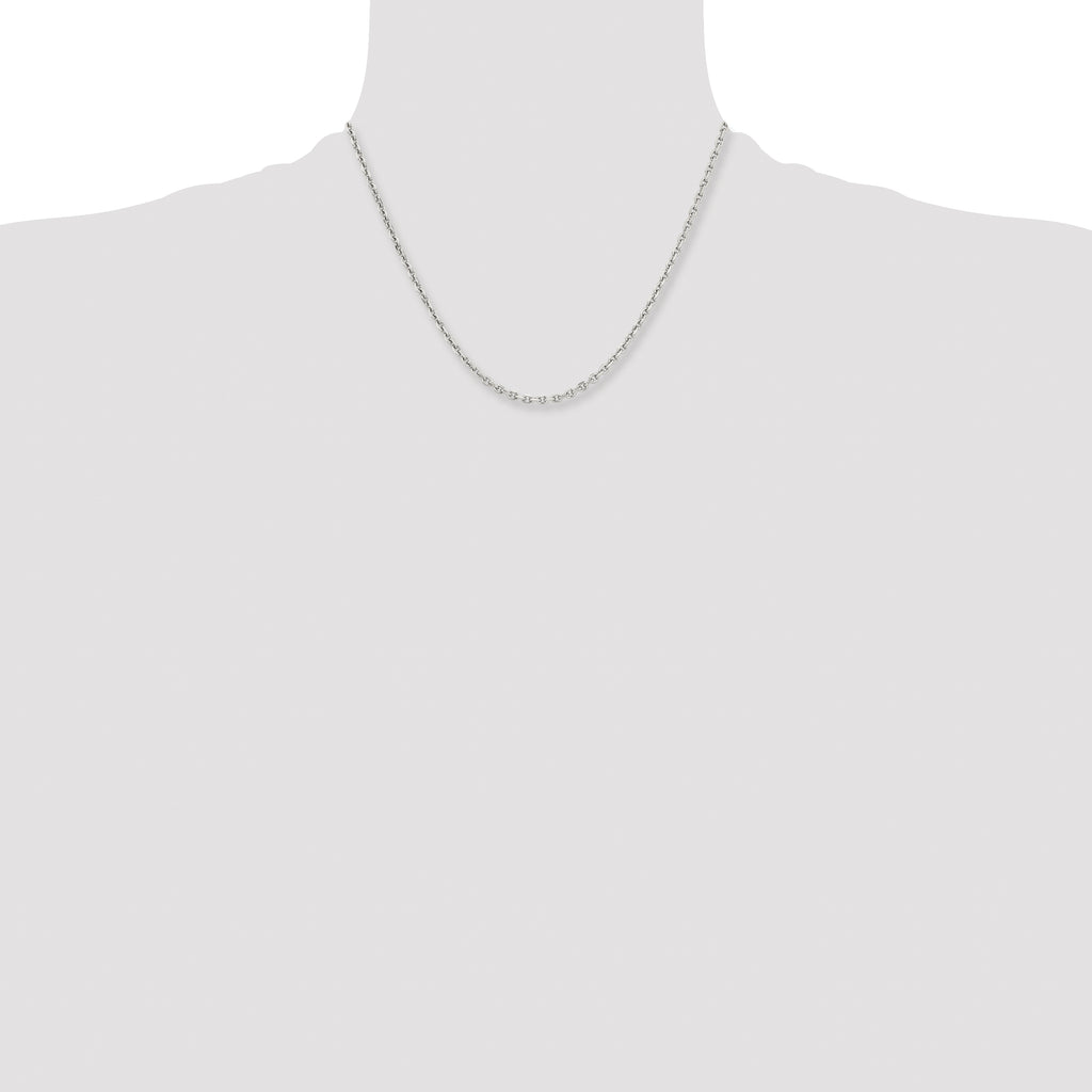 Stainless Steel Diamond-Cut Cable Chain Necklace 3.4mm