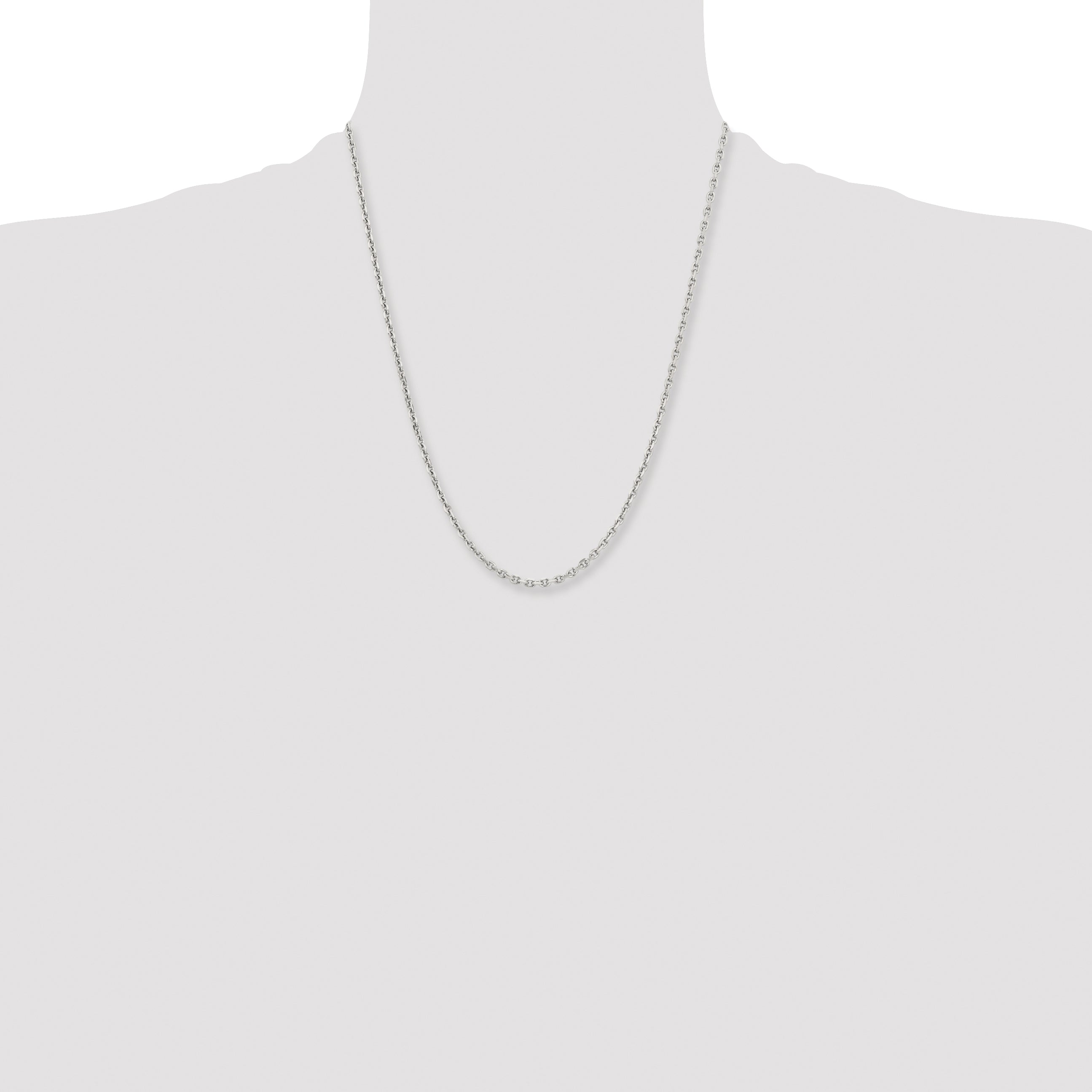 Chisel Stainless Steel Polished 3.4mm 22 inch Cable Chain