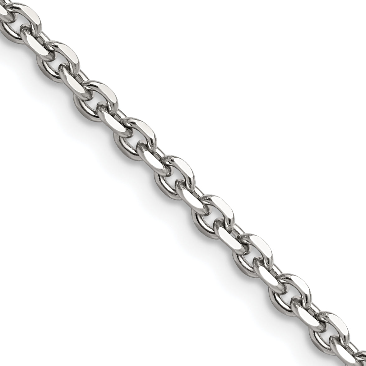 Stainless Steel Diamond-Cut Cable Chain Necklace 3.4mm Main image