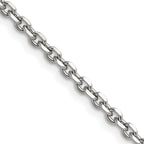 Stainless Steel Diamond-Cut Cable Chain Necklace 3.4mm