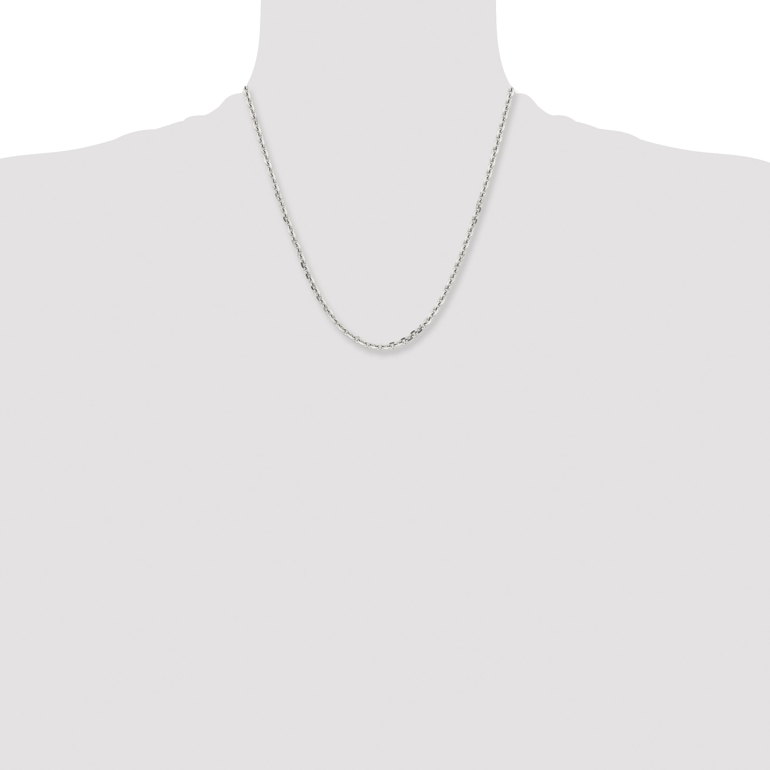 Stainless Steel Diamond-Cut Cable Chain Necklace 4.3mm