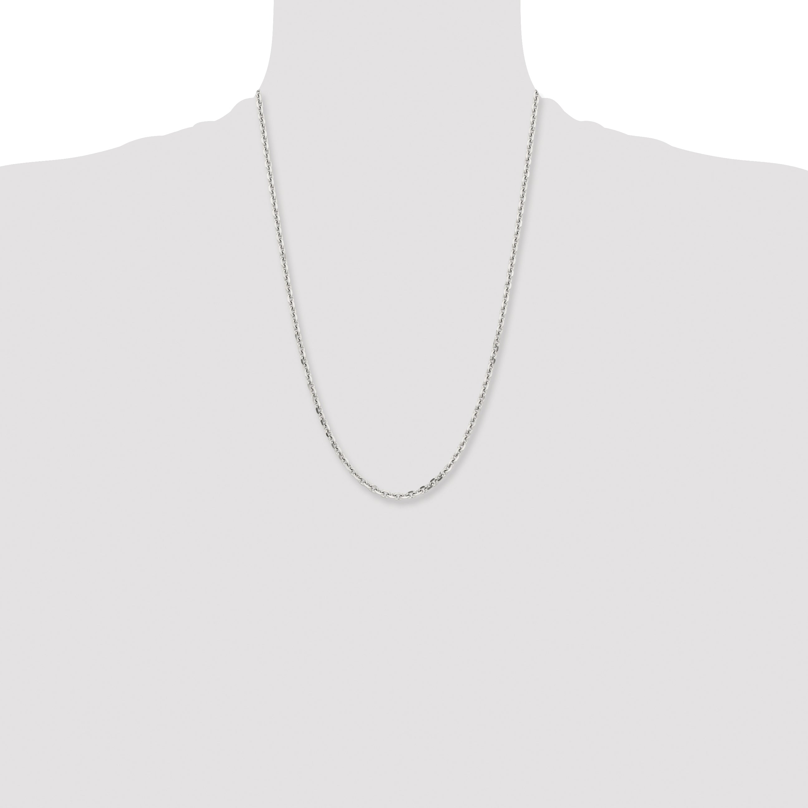 Chisel Stainless Steel Polished 4.3mm 24 inch Cable Chain
