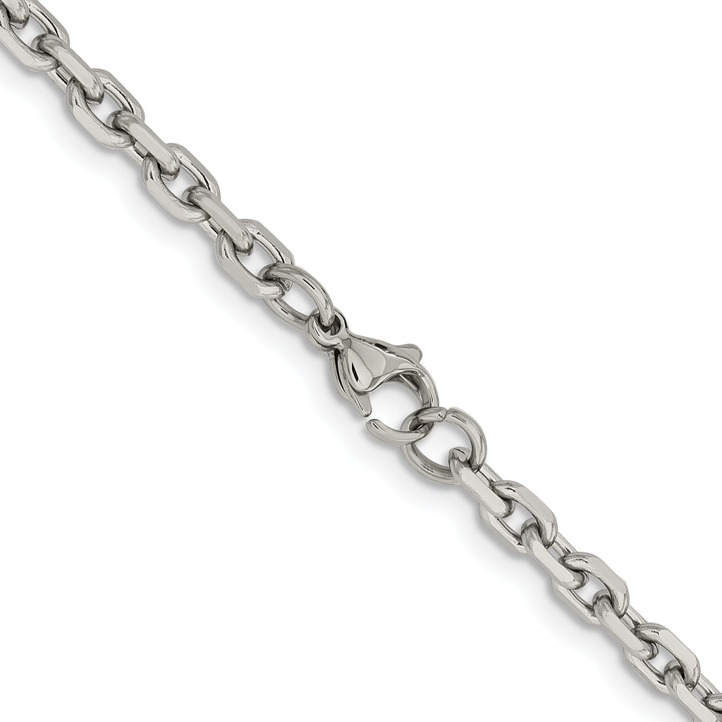 Chisel Stainless Steel Polished 5.3mm Cable Chain