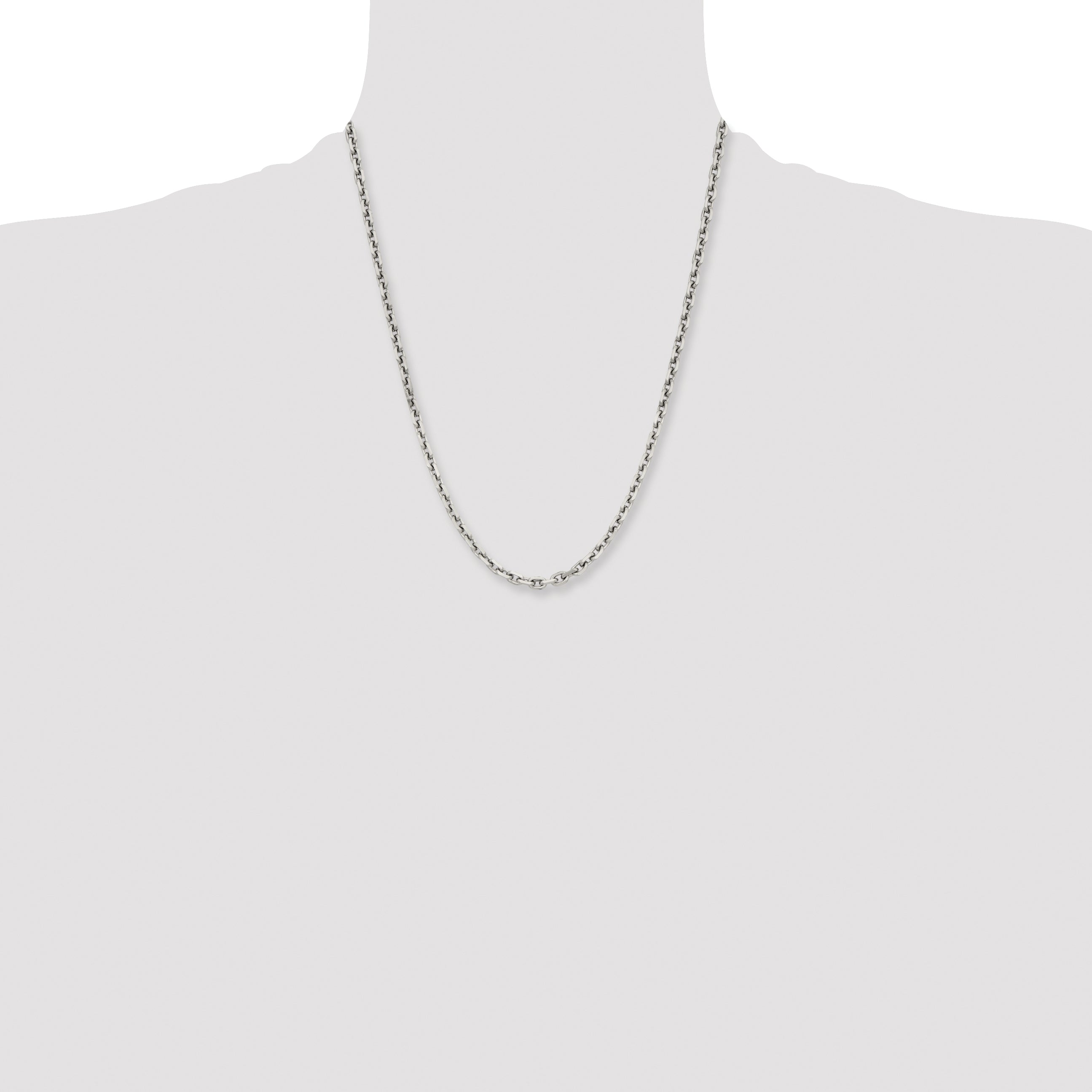 Chisel Stainless Steel Polished 5.3mm 22 inch Cable Chain