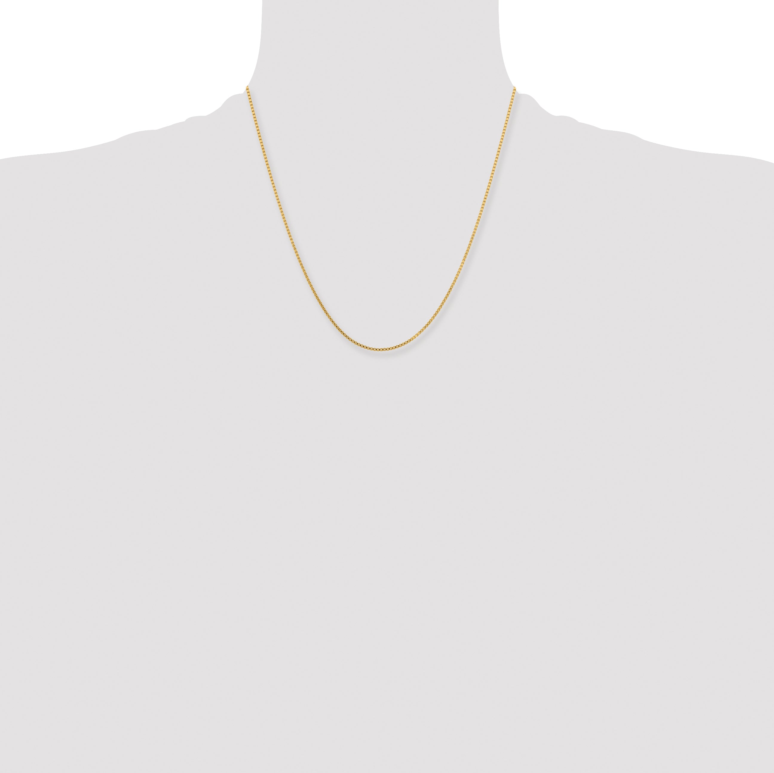 Chisel Stainless Steel Polished Yellow IP-plated 1.5mm 20 inch Box Chain
