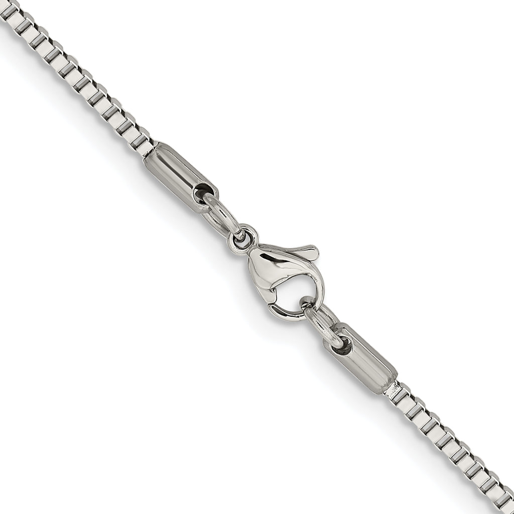 Chisel Stainless Steel Polished 2mm Box Chain