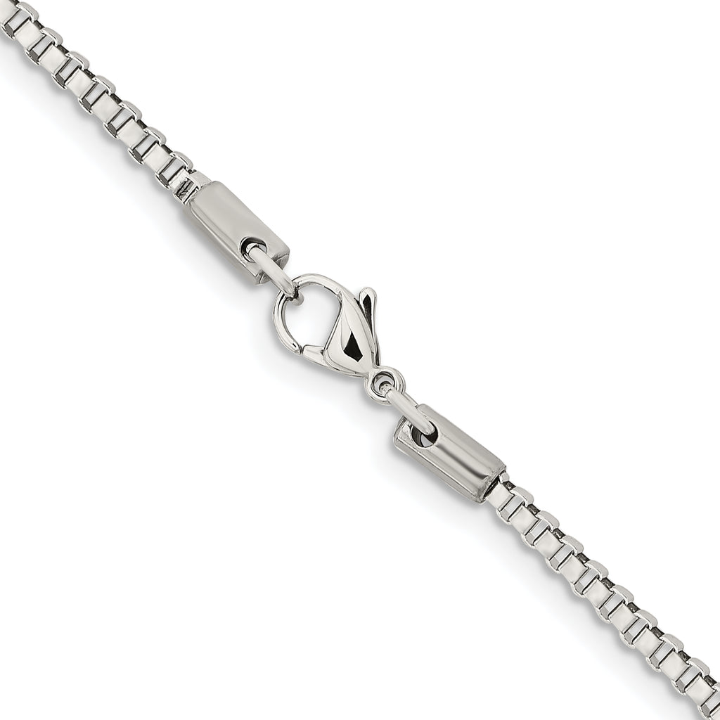 Stainless Steel Box Chain Necklace 2.4mm