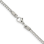 Chisel Stainless Steel Polished 2.4mm Box Chain