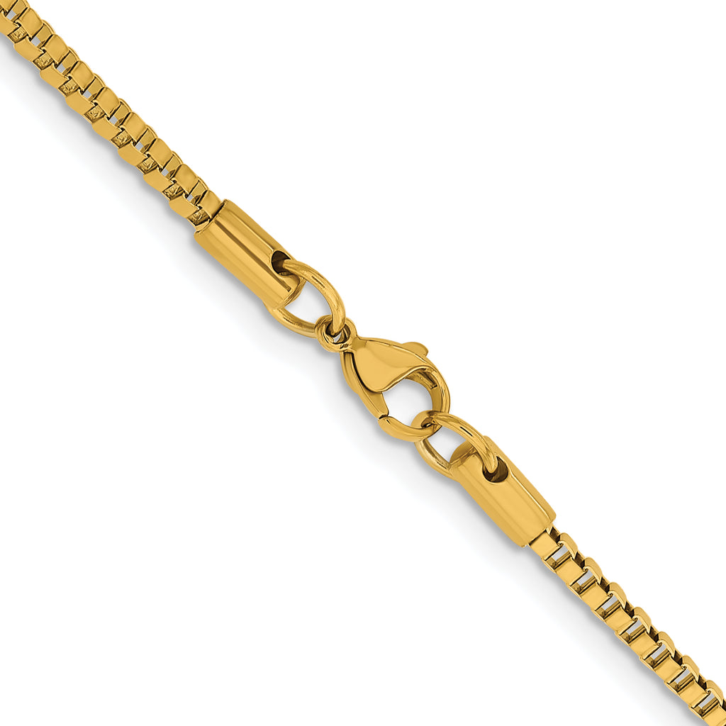 Stainless Steel Box Chain Necklace 2.4mm