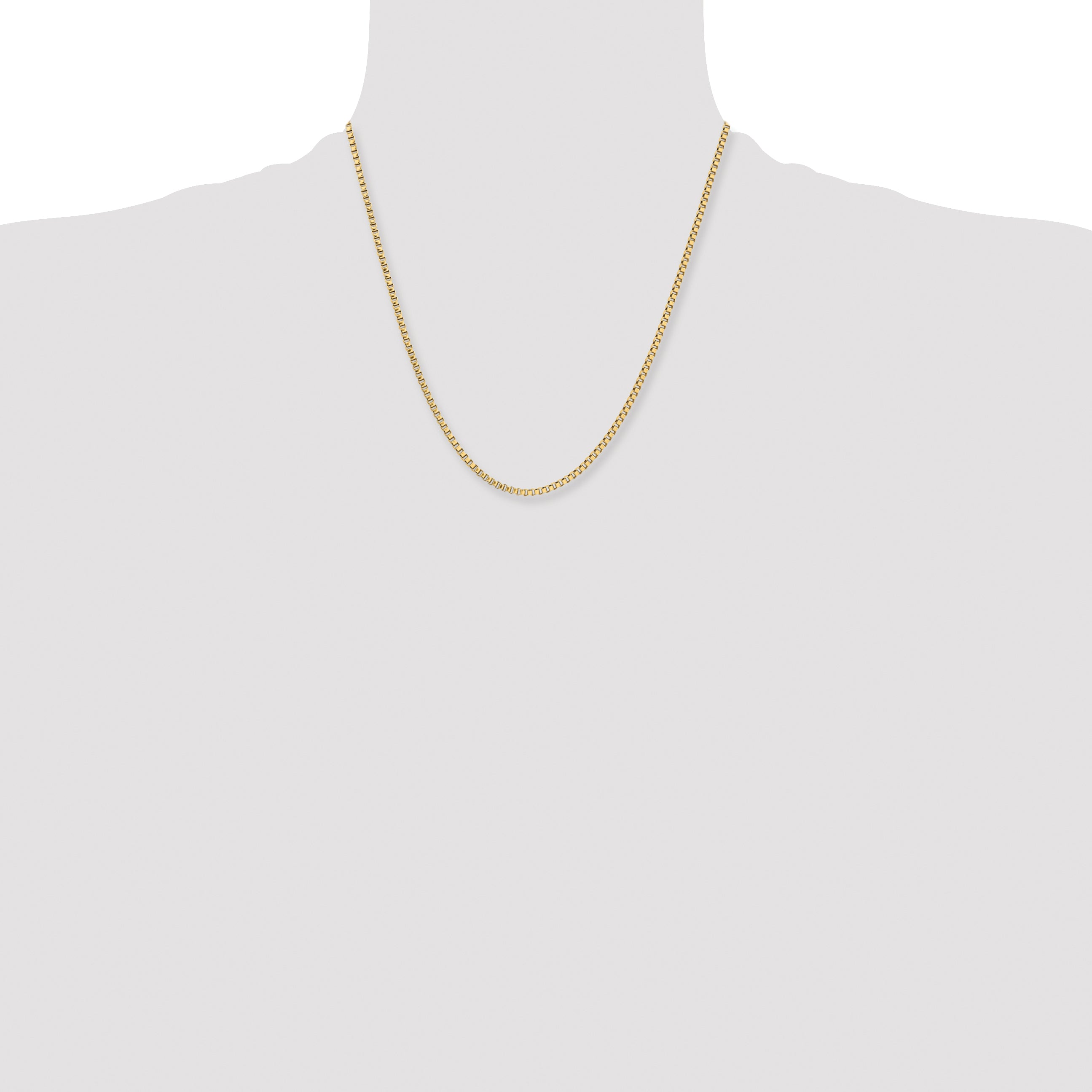 Chisel Stainless Steel Polished Yellow IP-plated 2.4mm 20 inch Box Chain