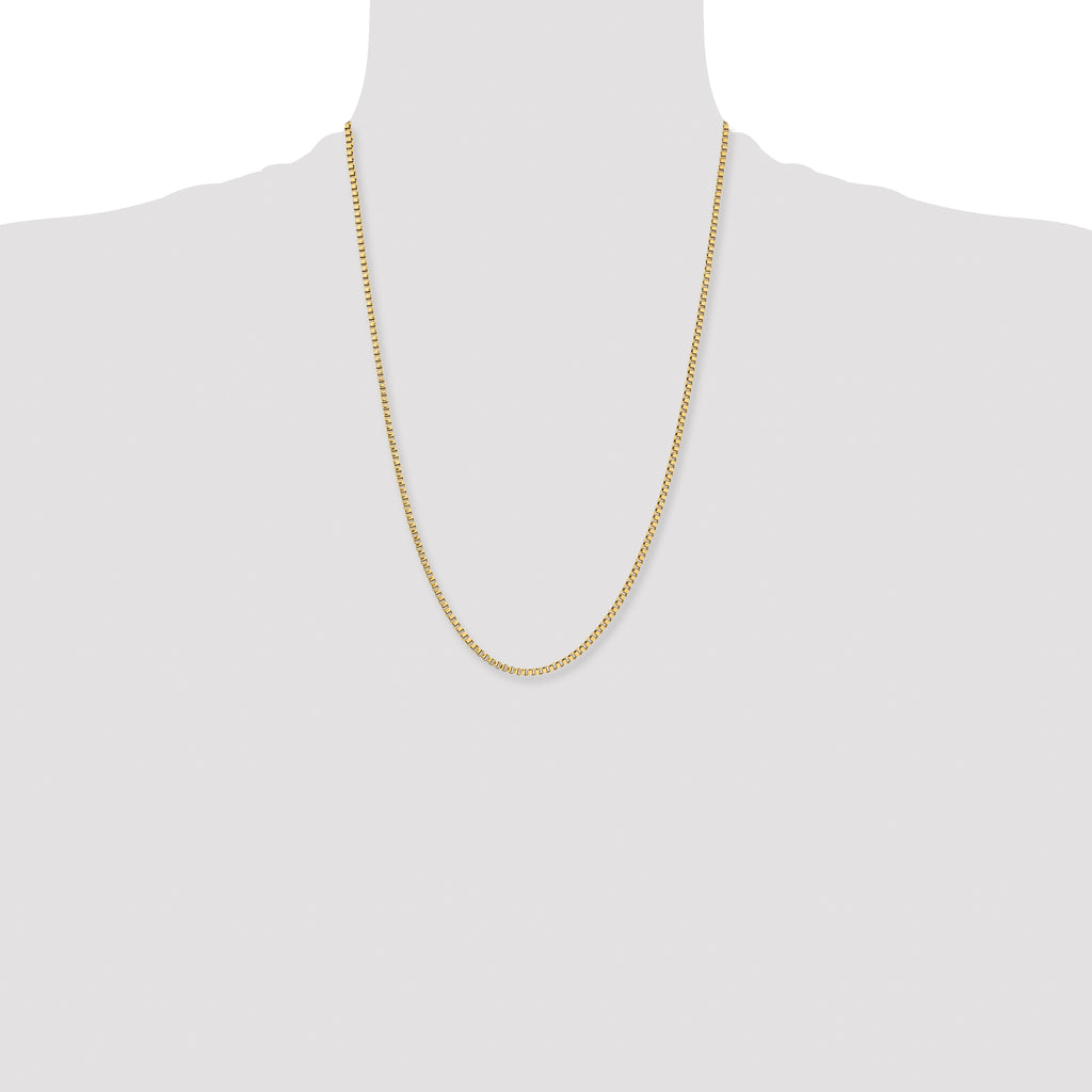 Chisel Stainless Steel Polished Yellow IP-plated 2.4mm Box Chain