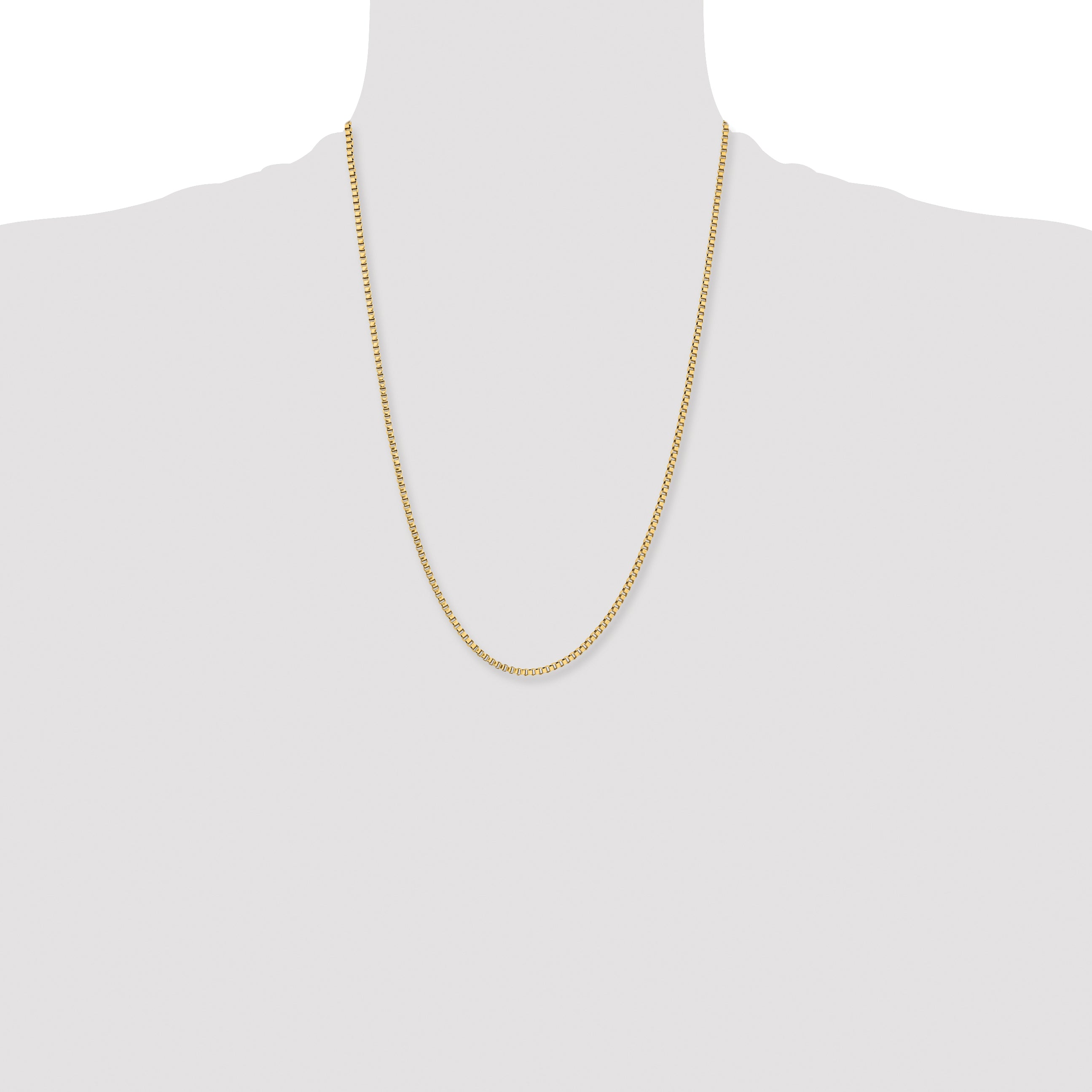 Chisel Stainless Steel Polished Yellow IP-plated 2.4mm Box Chain