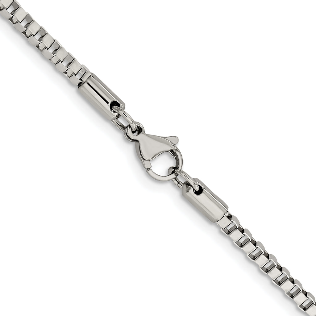 Chisel Stainless Steel Polished 3.2mm Box Chain