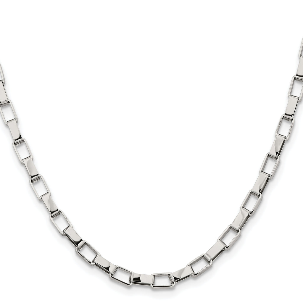 Men's Stainless Steel Box Chain Necklace 4.8mm