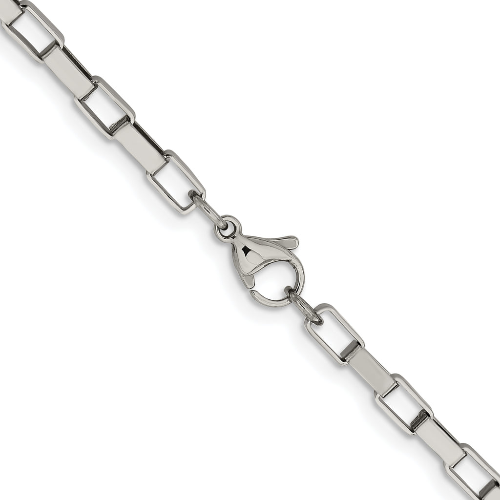 Men's Stainless Steel Box Chain Necklace 4.8mm
