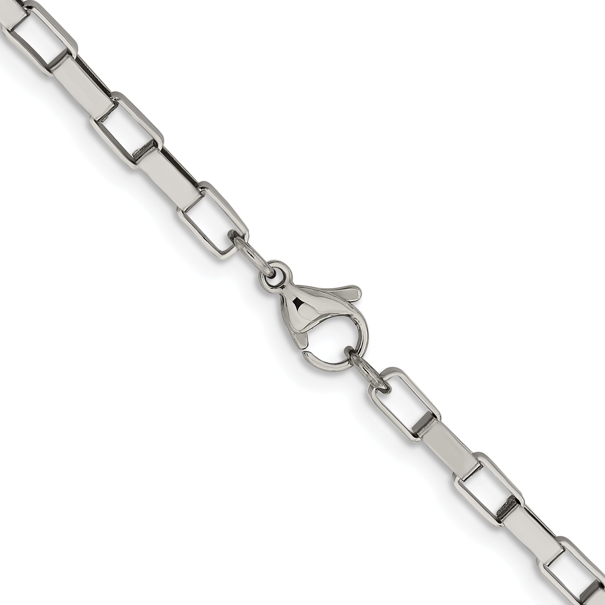 Men's Stainless Steel Box Chain Necklace 4.8mm