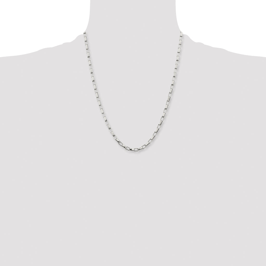 Men's Stainless Steel Box Chain Necklace 4.8mm