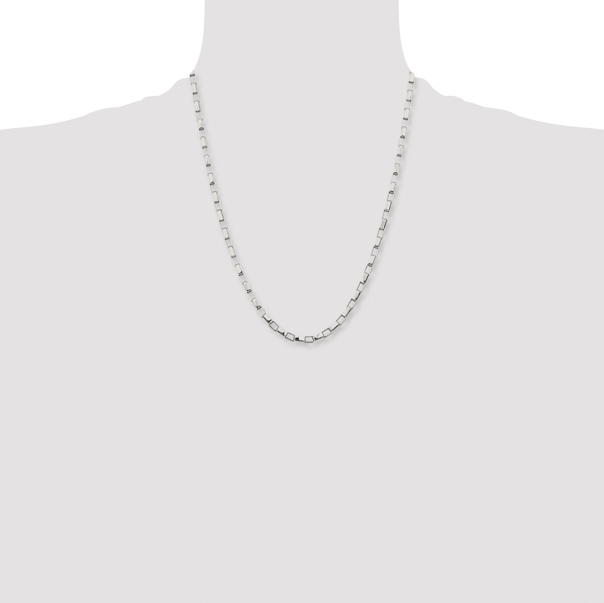 Men's Stainless Steel Box Chain Necklace 4.8mm