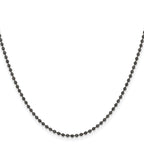 Stainless Steel Beaded Chain Necklace 2mm