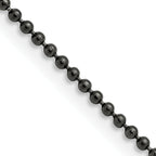 Chisel Stainless Steel Polished Black IP-plated 2mm Ball Chain