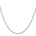 Stainless Steel Beaded Chain Necklace 2.4mm