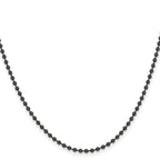 Chisel Stainless Steel Polished Black IP-plated 2.4mm Ball Chain