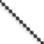 Chisel Stainless Steel Polished Black IP-plated 2.4mm Ball Chain