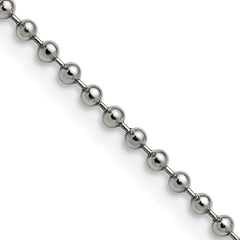 Chisel Stainless Steel Polished 2.4mm 24 inch Ball Chain