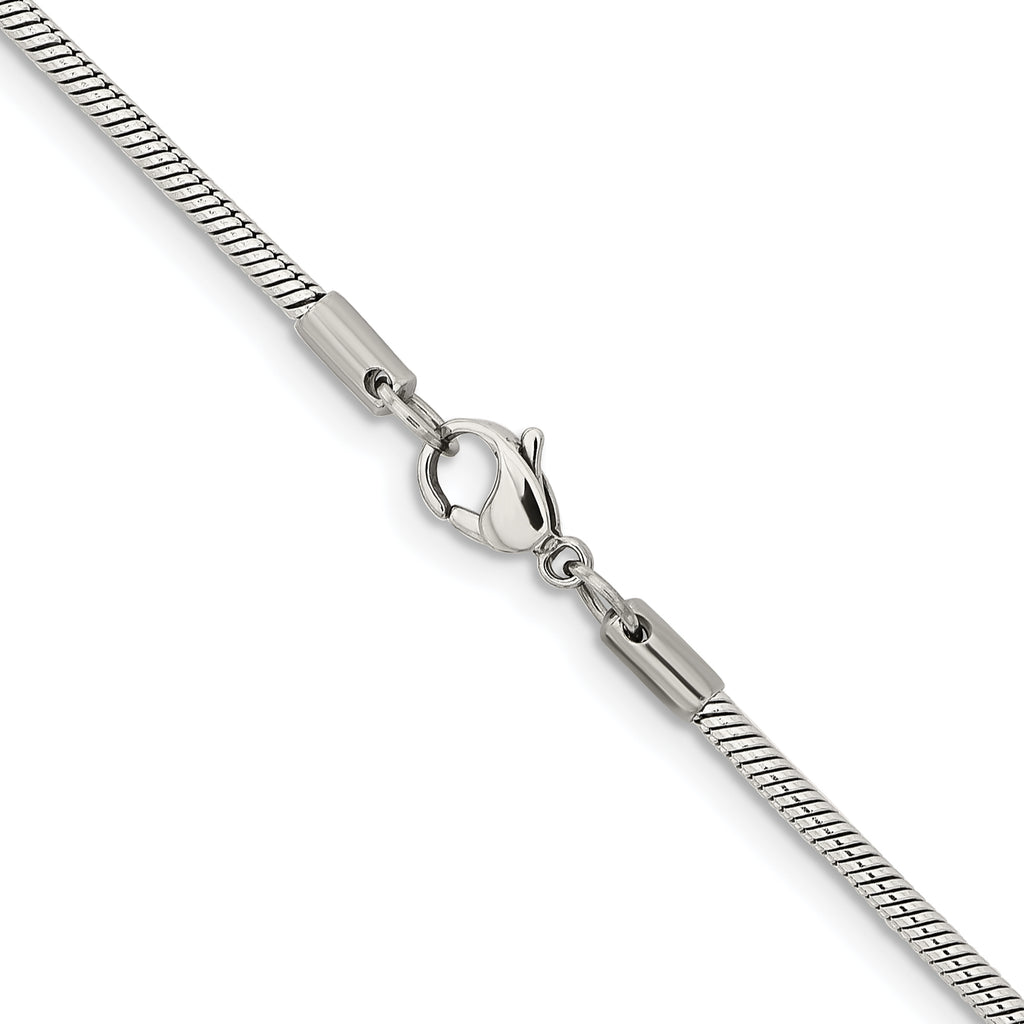 Chisel Stainless Steel Polished 2.4mm Snake Chain