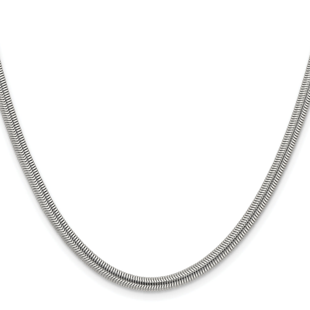 Chisel Stainless Steel Polished 4.2mm Flat Snake Chain